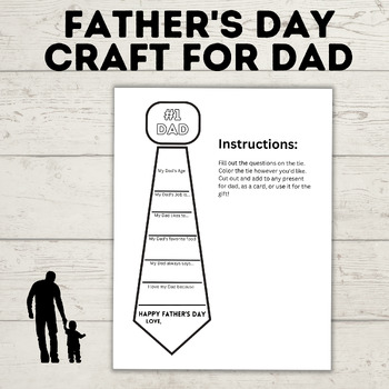 Father's Day Craft for Dad | Father's Day Printable | Father's Day Gift ...