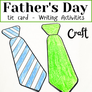 Preview of Father's Day Craft - tie card | Writing Activities - Gift Dad
