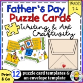 Father's Day Craftivity: Printable Puzzle Cards with Envel