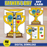 Father's Day Crafts Activity | Best Dad Trophy Card | Colo