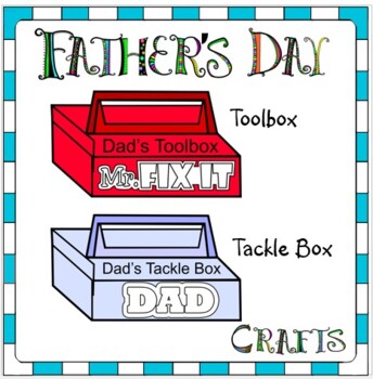 Father's Day Crafts Toolbox and Fishing Tackle Box by Artsy Crafter