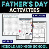 Father's Day: Crossword, Word Searches, Word Sudoku for 3r