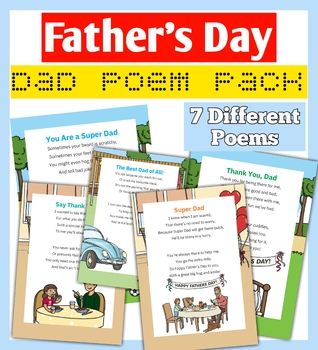 Preview of Father's Day - Dad Poem Pack Father's Day Gift - Poem Grandpa or Special Person