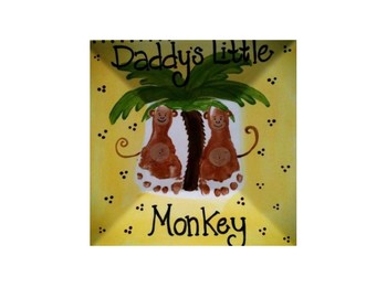 Father's Day Daddy's Little Monkey Craft Template | TpT