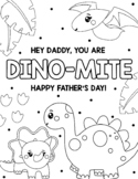 Father's Day Dinosaur Coloring Page
