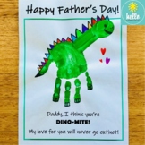Father's Day Dinosaur Handprint Art Printable! Fun!