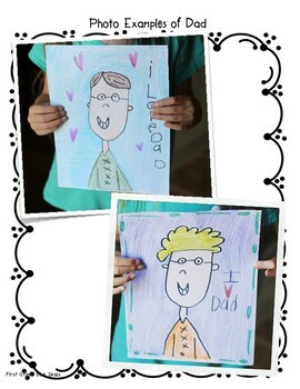 Father's Day Directed Drawing by First and Kinder Blue SKies | TpT
