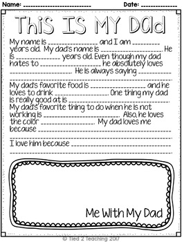 fathers day fathers day writing activities and more by tied 2 teaching