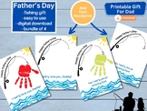 Father's Day Fishing Handprint, Personalized Gift for Dad,