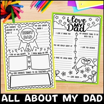 Father's Day Fun Activities | All About My Dad | Fathers Day Questionnaire