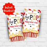 Father's Day Gift Tag Best Pop Popcorn Tags Popcorn Favors