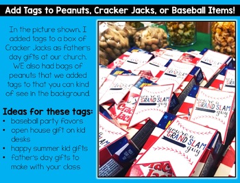 Day Baseball Themed Gift Tags | TPT