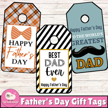 Father's Day Gift Tags| Happy Fathers Day Gift Tags for Teacher and ...