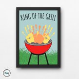 Father's Day Grill Master Handprint Art Craft Activities f