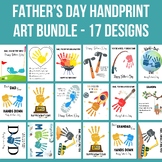 Father's Day Handprint Art Activity Printable Template Bundle