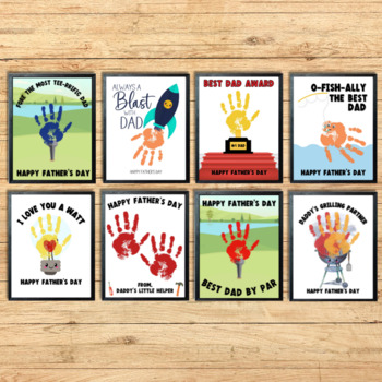 Father's Day Handprint Art, Printable Father's Day Craft