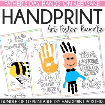 Fathers Day Handprint Art, Keepsake Art, Fathers Day Craft Activities Card