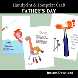 Father's Day Handprint Footprint Art Printable