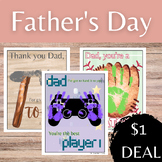 Father's Day Handprint Footprint Template Gift for Gamers 