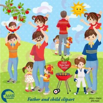 Preview of Father's Day Love Clipart Pack, {Best Teacher Tools}, AMB-1361