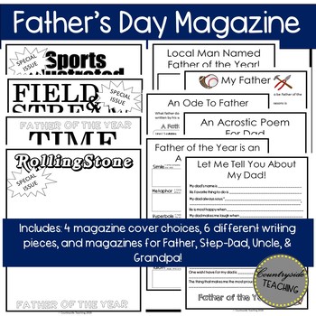 Preview of Father's Day Magazine Project