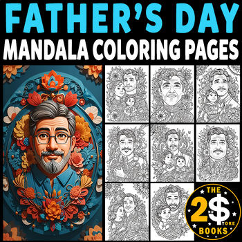 Preview of Father's Day Mandala Coloring Book – 10 Pages