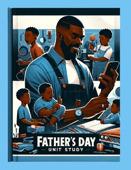 Preview of Father's Day Mini Unit Study w/ crafts, worksheets, language arts  (K-12)
