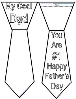 Father's Day - My Cool Dad Tie Project by Clare's Classroom - The ...
