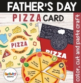 Father's Day Pizza Card / Father's Day Craft / Editable