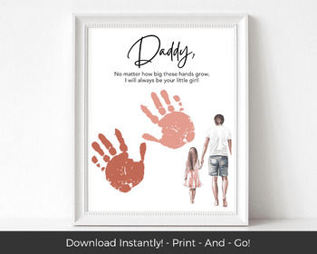 Father's Day Poem Handprint Art - Easy Fathers Day Handprint Craft Idea
