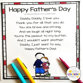 Preview of Father's Day Poem from Kids | Girl, Boy, and Handprint 3 Poems