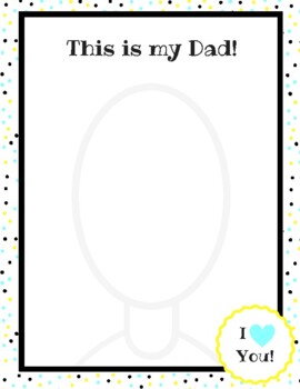 Preview of Father's Day Portrait Printable for Kids
