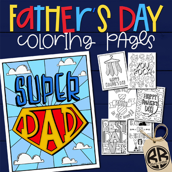 Preview of Father's Day Printable Card & Coloring Pages
