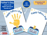 Father's Day Printable/Gift, Handprint Art, Best Dad Award