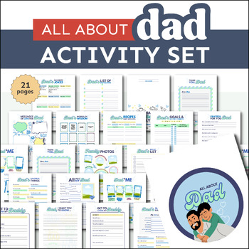 Preview of Father's Day Questionaire, All About Dad Printable activities Mini Kit