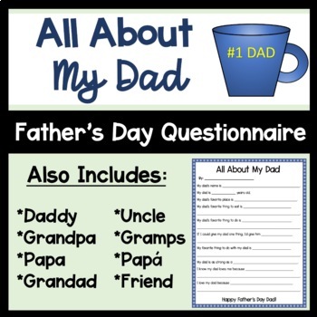 Preview of Father's Day Questionnaire