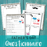 Father's Day Questionnaire - All About My Dad - Father's D