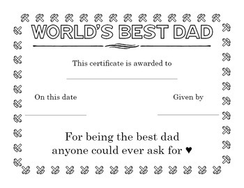 Father's Day Questionnaire Gift- All About Dad Survey, Questions for Kids