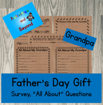 Download Father S Day Questionnaire Gift All About Grandpa Survey Questions For Kids