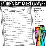 Father's Day Questionnaire- a no prep Father's Day Gift, F
