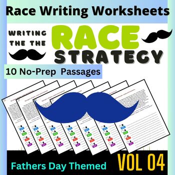 Preview of Father's Day Reading Comprehension Passages RACE Strategy Practice worksheets