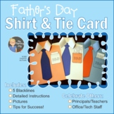 Father's Day Shirt and Tie Card Art Project