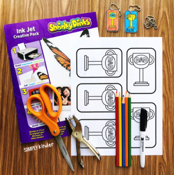 Shrinky Dink Keychain Kit Creative Craft DIY Classroom Homemade