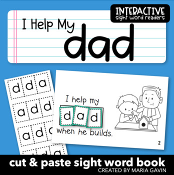 Preview of Father's Day Sight Word Book: "I Help My DAD" Emergent Reader