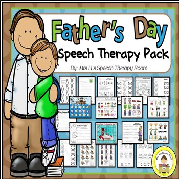 Preview of Father's Day Speech Therapy Printable Pack