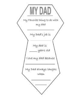 Father's Day Tie by Amber Jutila | TPT