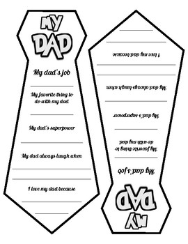Father's Day Tie Activity by ROOMBOP | Teachers Pay Teachers
