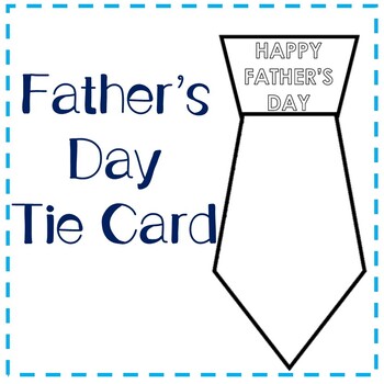 Father's Day Tie Card by Teach With Miss Eustace | TpT