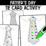 Father's Day Tie Card Craft Printable Template Necktie Pat