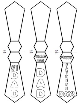 father s day tie card templates by mrs romano teachers pay teachers